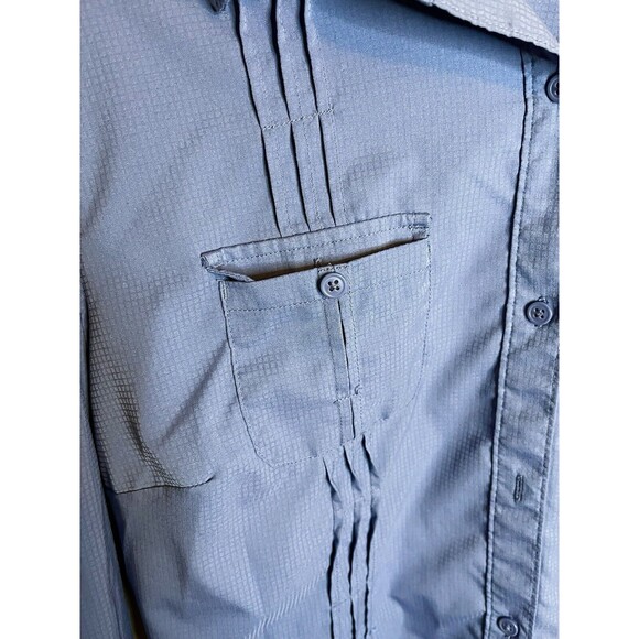 Columbia PFG Omni-Shade Fishing Womens XL Blue Long Sleeve Vented Shirt - Picture 3 of 9